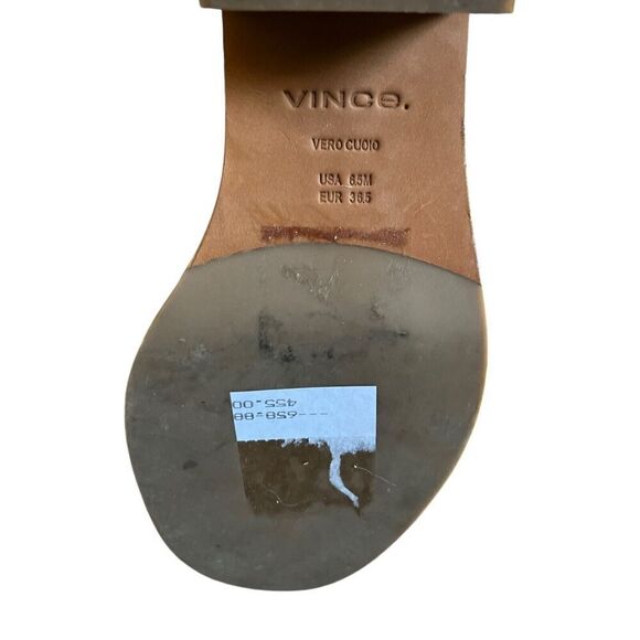 NEW $650 VINCE Fabian Leather Knee High Boots “Ginger” Brown NWOB US 6.5M - Picture 16 of 16